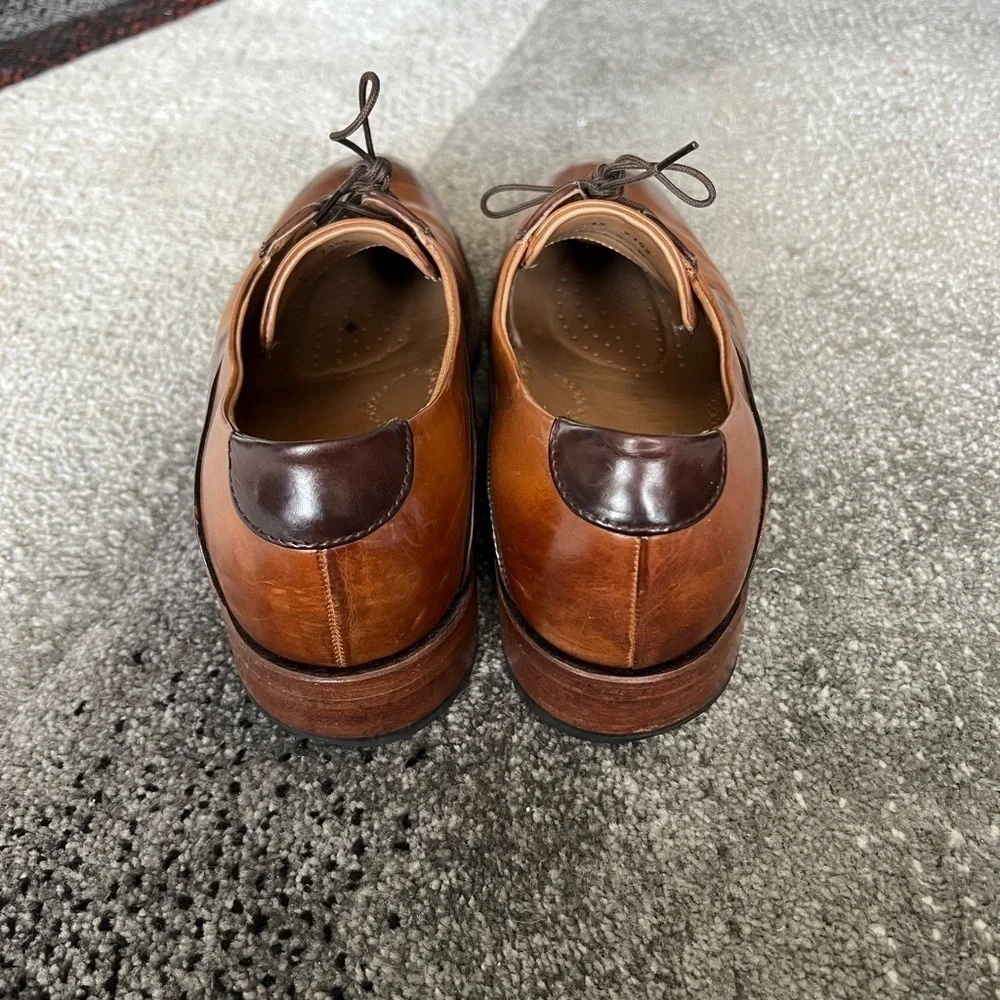 Johnston & Murphy Tan Leather Derby Trampoline Comfort Shoes
